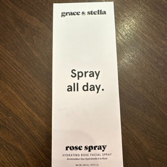 Grace & Stella Spray All Day Rose Spray Hydrating Rose Facial Spray 8.11 oz - Picture 1 of 3